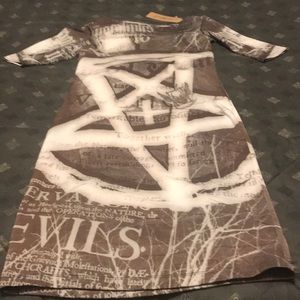 Disturbia Pentagram Bodycon Goth Dress